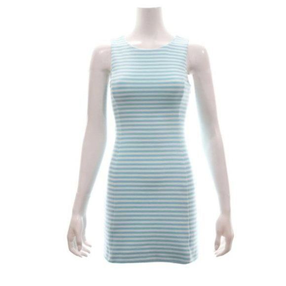 Lilly Pulitzer Blue and White Striped Mini Dress - Picture 1 of 6